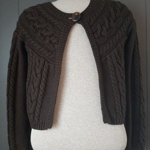 GAP Girl size Large 10 brown cardigan sweater